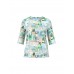Marccain Sports - AS 4838 J20 - Geribbeld shirt stretchkatoen print groen